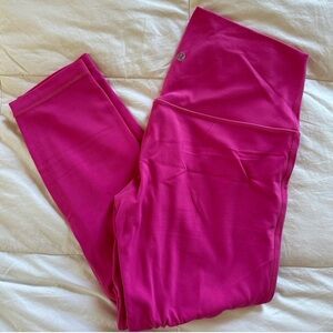 HOT PINK Lululemon 🍋 Align High Rose crop 23”
